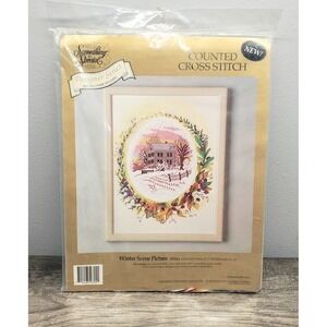 Candamar Something Special Winter Scene Counted Cross Stitch Kit Frame 50704 NEW